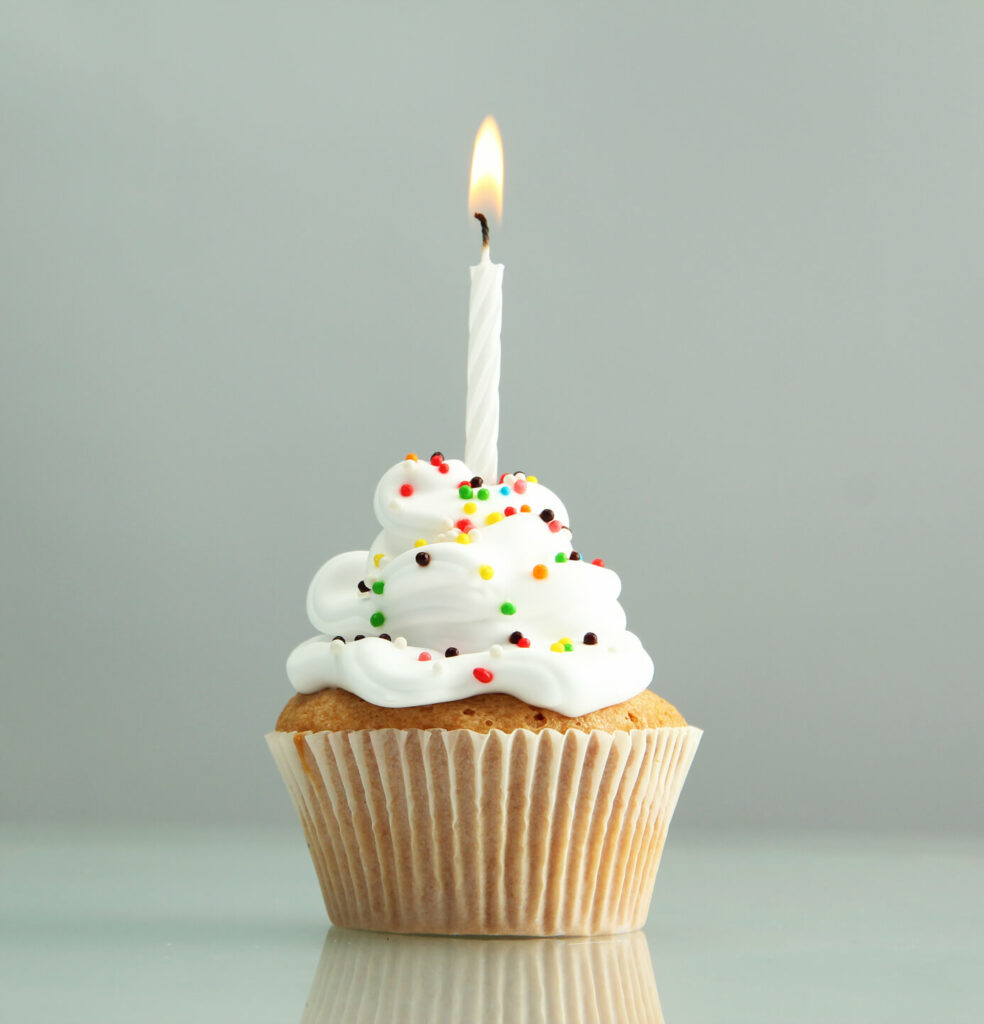 Birthday Cup Cake with Candle