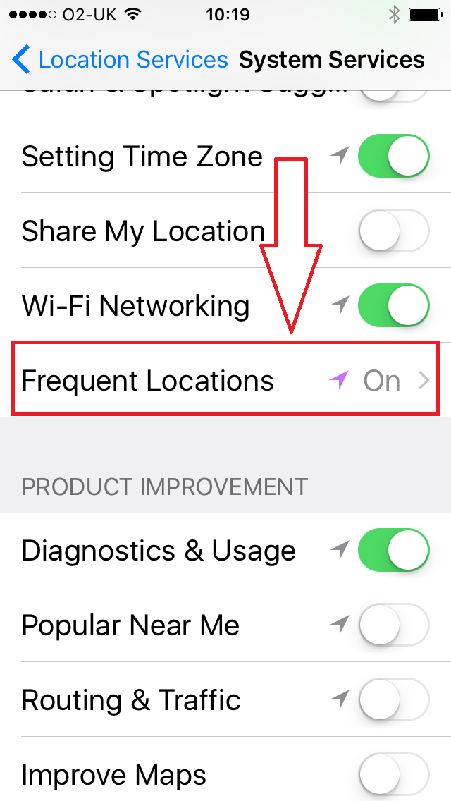 iPhone hidden tracking settings