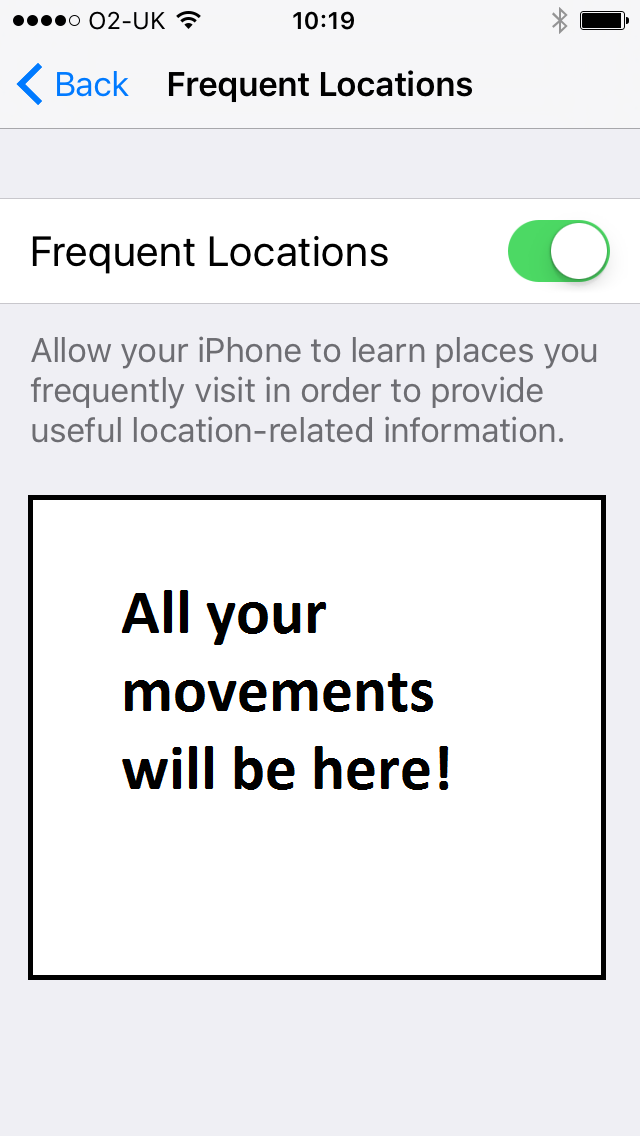 iPhone hidden tracking settings