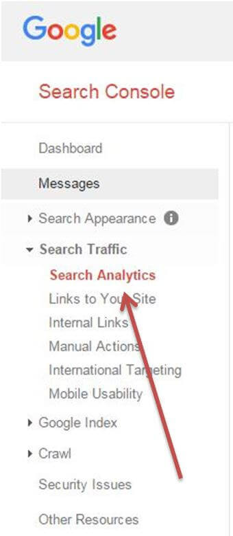 Google Search Console Search Analytics