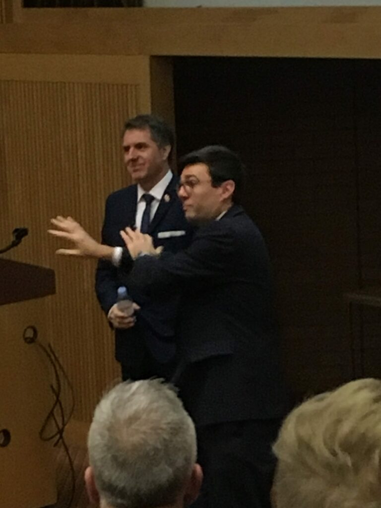 Steve Rotherham and Andy Burnham presenting at The Heath Business & Technical Park 24th November 2016