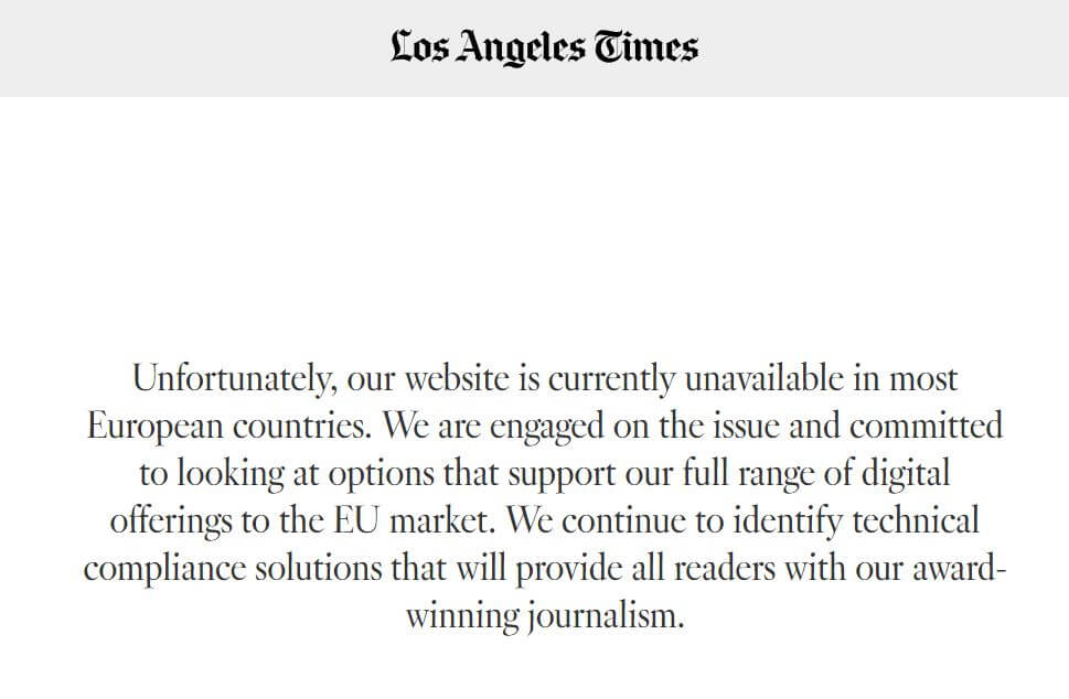 GDPR LA Times