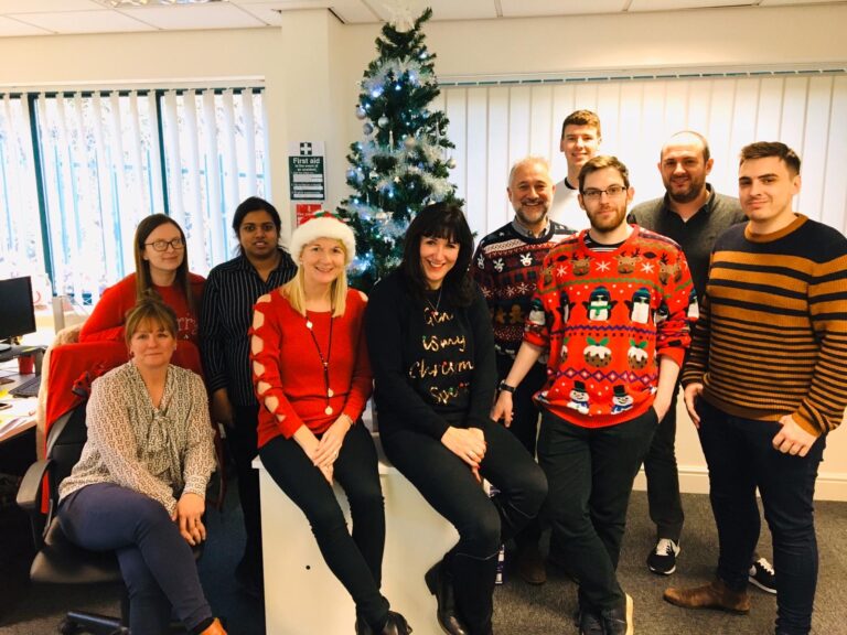 Aqueous Digital team in Christmas Jumpers