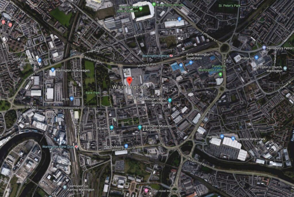 Warrington-Map
