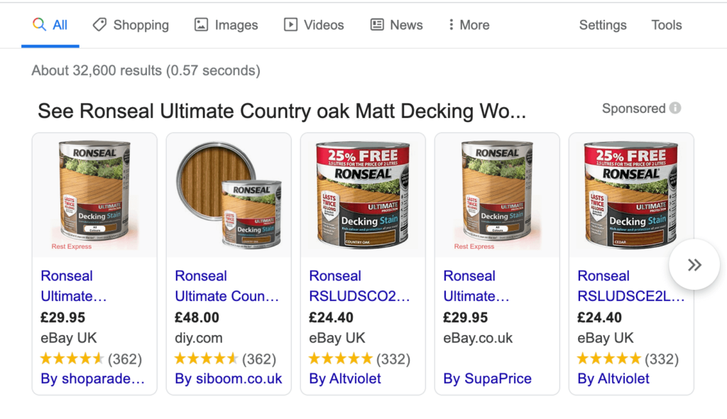 Ronseal Country Oak Decking Oil 5L Prices April 2020