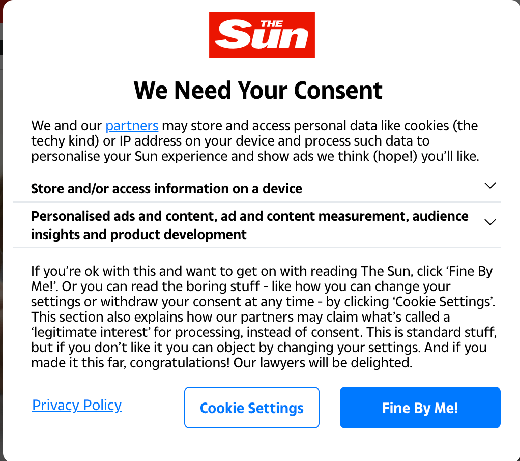 The Sun Cookies Interstitial Jan 21