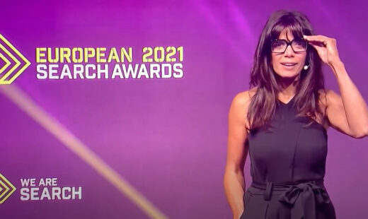 EU Search Awards - Jenny Powell announces Aqueous Digital as winners