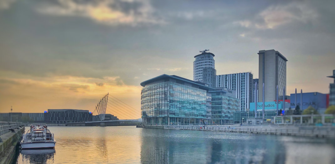 MediaCityUK Salford docks Greater Manchester. BBC HQ