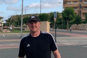 Ian Bold Completing a 10k run in Spain