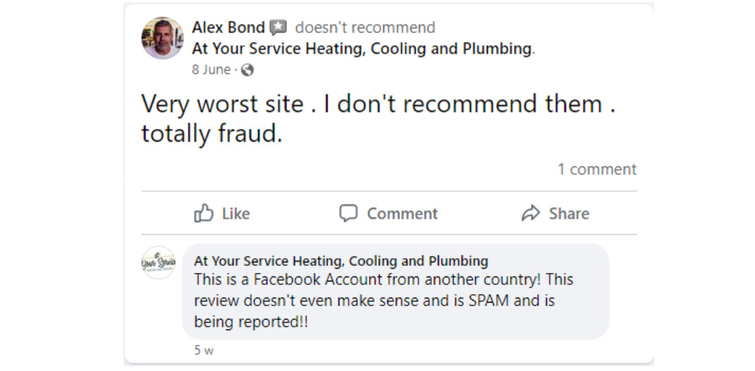 Fake online review