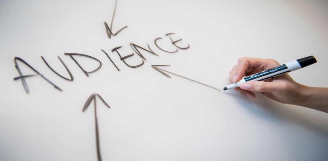 audience written on whiteboard