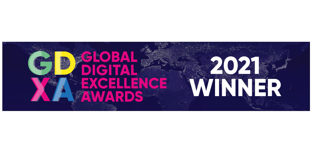 Global Digital Excellence Awards 2021 Winner banner