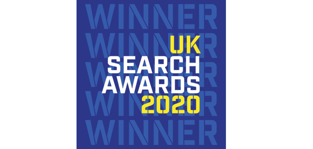 UK Search Awards 2020 winner banner