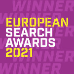 European Search Awards Winner badge 2021 Integrated Search Agency of the Year