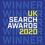 UK Search Awards 2020 winner badge