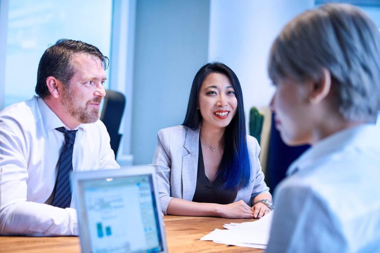 Law firm colleagues in a meeting