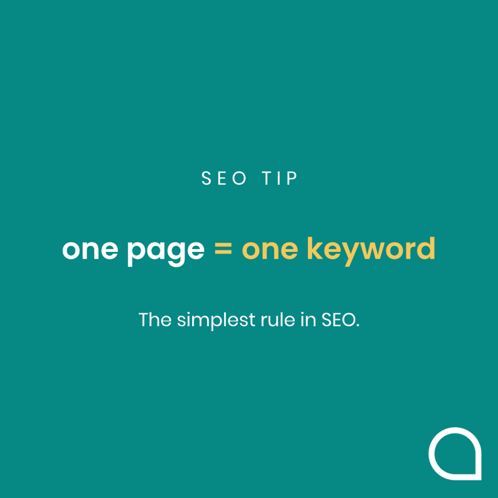 one page one keyword